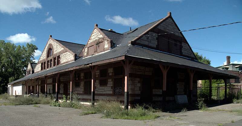 Former Connecticut River Railroad Station in Holyoke, Massachusetts, USA