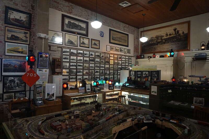 The interior of the Cotton Belt Depot Museum in Tyler, Texas (United States).