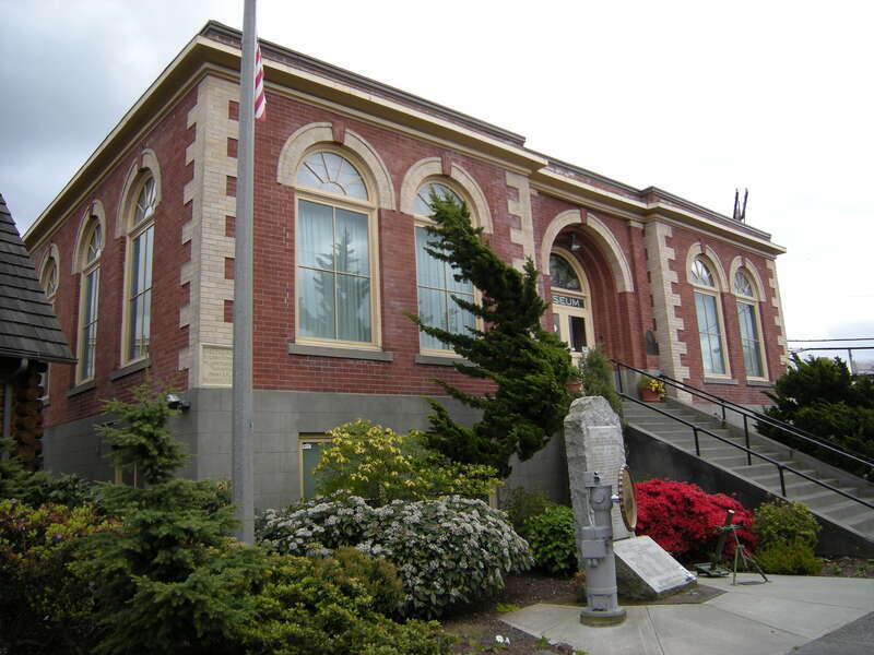 Edmonds Historical Museum, 118 5th Avenue North, Edmonds, Washington. The building was originally a Carnegie Library, built 1910. As of 2008, it is the only building in Edmonds listed on the National Register of Historic Places.