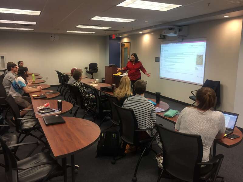 Edit-a-thon at Florida State University, Strozier Library with Prof. Nancy De Grummond and graduate students on Etruscan Art and Archaeology.