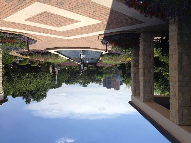 Ewing and Muriel Kauffman Memorial Garden (west view from center court)