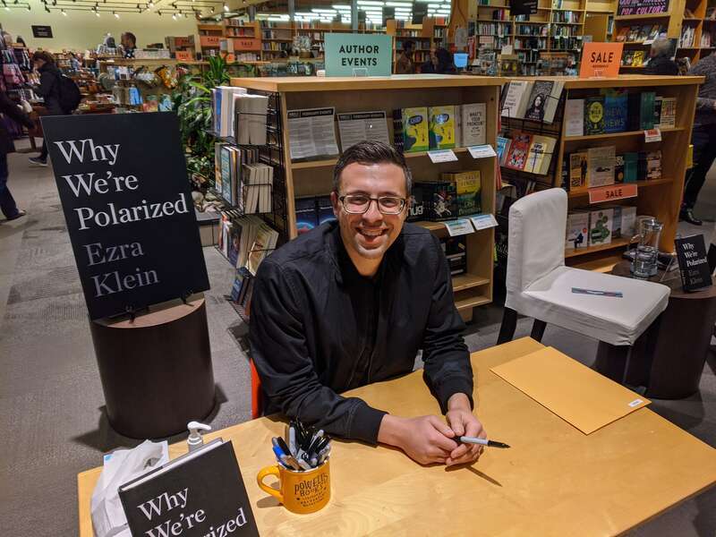 Ezra Klein in 2020 on his book tour for Why We're Polarized