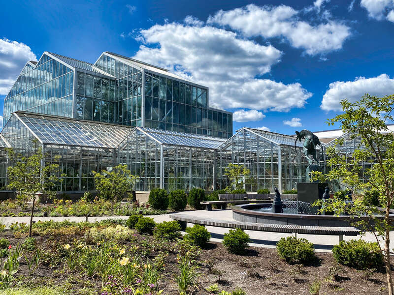 Outside the greenhouses at the spectacular Frederik Meijer Gardens &amp;amp; Sculpture Park, Grand Rapids, Michigan.