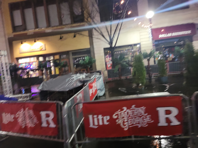 George Street, New Brunswick,
One section of the road was blocked off. Sponsored by Rutgers University for restaurant week and football.