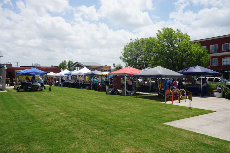 The Grand Prairie Farmers Market in Grand Prairie, Texas (United States).