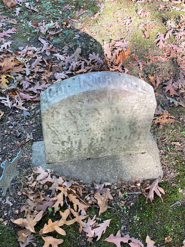 Grave of Norval E. Welch (c. 1835 – 1864) at Forest Hill Cemetery, Ann Arbor, MI