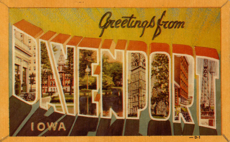 Production Date: Circa 1940
Source Type: Postcard
Publisher, Printer, Photographer: Peterson Paper Company, Dexter Press (#D-1)
Postmark: April 16, 1949, Davenport, Iowa
Collection: Steven R. Shook
Tenney and Hilbert Published Market Price in 2009: