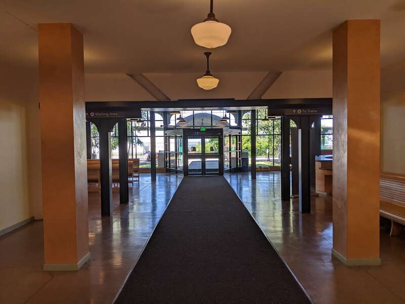 Coming down the stairs to the ground floor and looking west