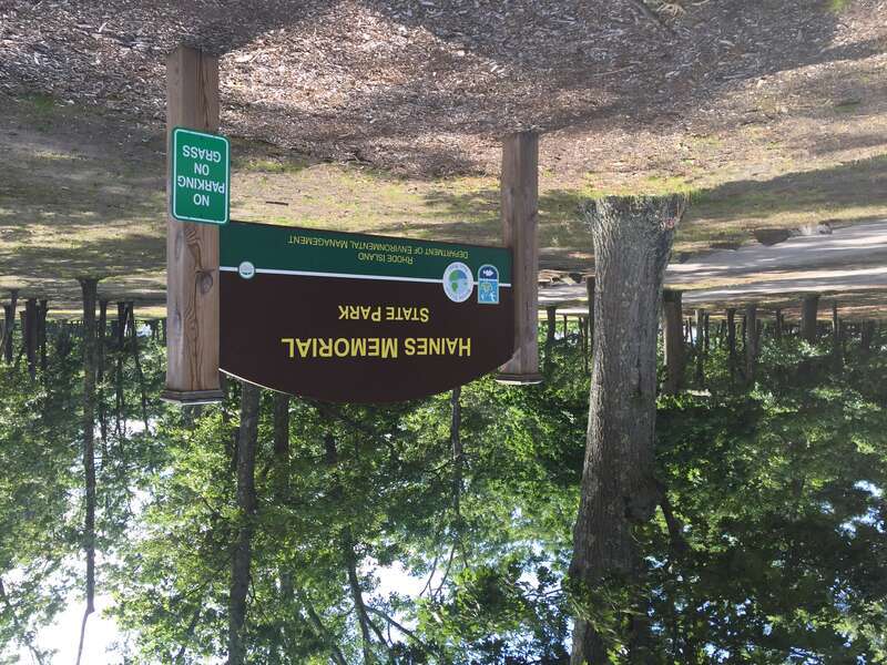 Haines Memorial State Park sign, Barrington, Rhode Island.