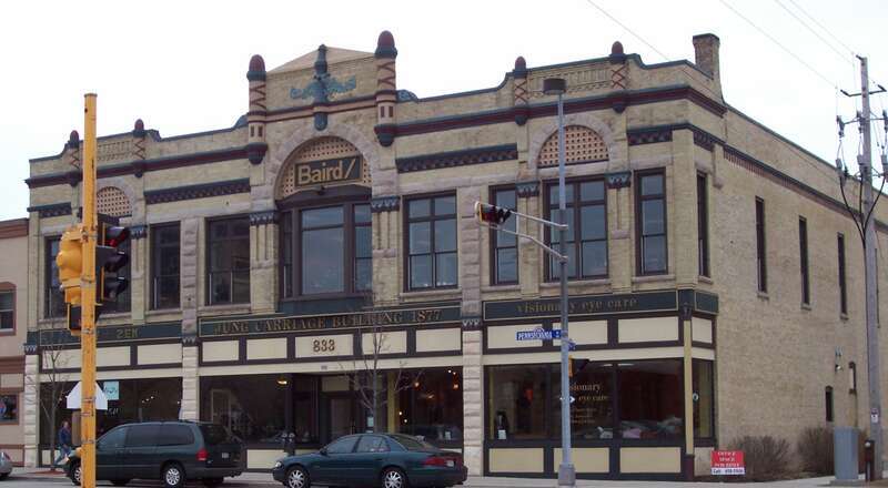 The former Jung Carriage Building in downtown w:Sheboygan, Wisconsin, USA. It is listed on the National Register of Historic Places. The building now houses several businesses.