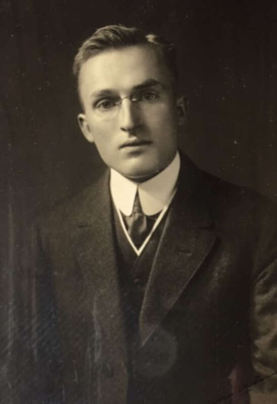 Portrait of Kenneth Taylor Perkins, approximately 1915. Photograph courtesy and permission of Janet Gauss, 2022