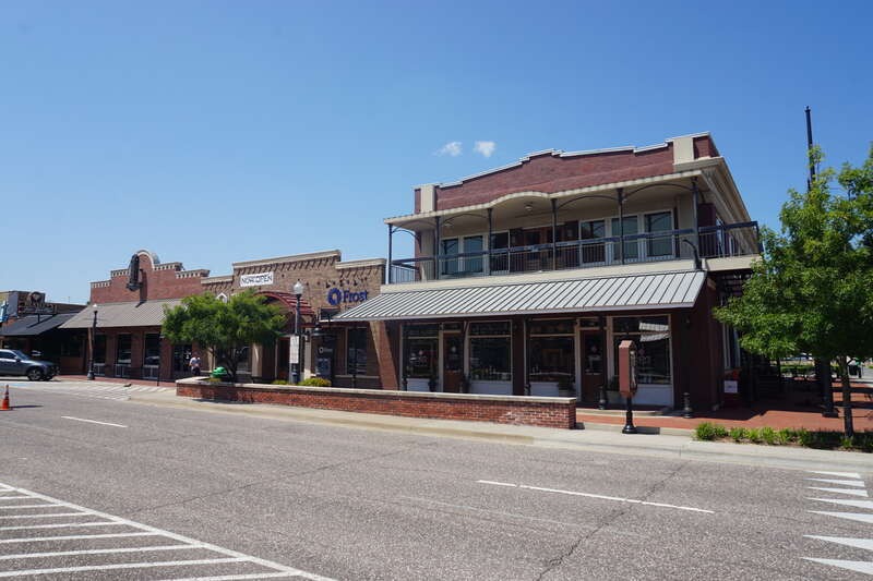 West Main Street in Lewisville, Texas (United States).