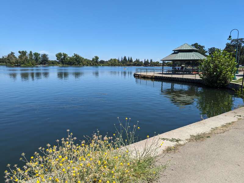 Lodi Lake on the Mokelumne River in Lodi, California