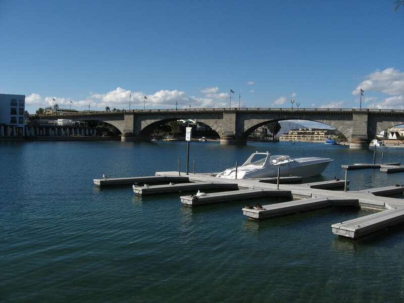 The London Bridge, currently located in Lake Havasu City, Arizona, USA, was originally constructed in London, in 1831. The bridge was the last project of engineer John Rennie and completed by his son, also named John Rennie. By 1962, the bridge was