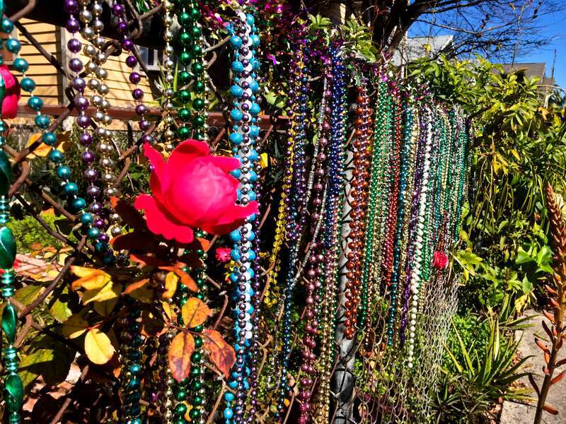 Mardi Gras decorations in Galveston Texas 2015