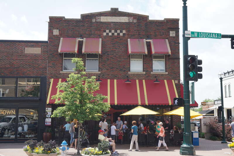 The Newsome-Abernathy Building, currently the Spoons Cafe, in McKinney, Texas (United States).
