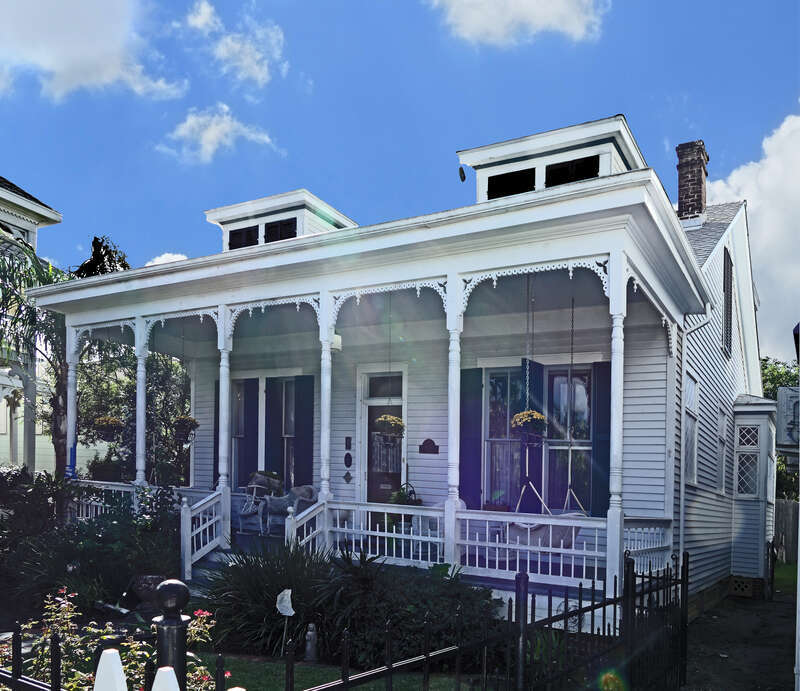 Medard Menard followed his well-established cousin, Michel B. Menard, to Galveston where he married Susan LeClere in 1838. He built this house in 1882 for himself, Susan and their daughter, Marie, and her children. The home was purchased by Herbert