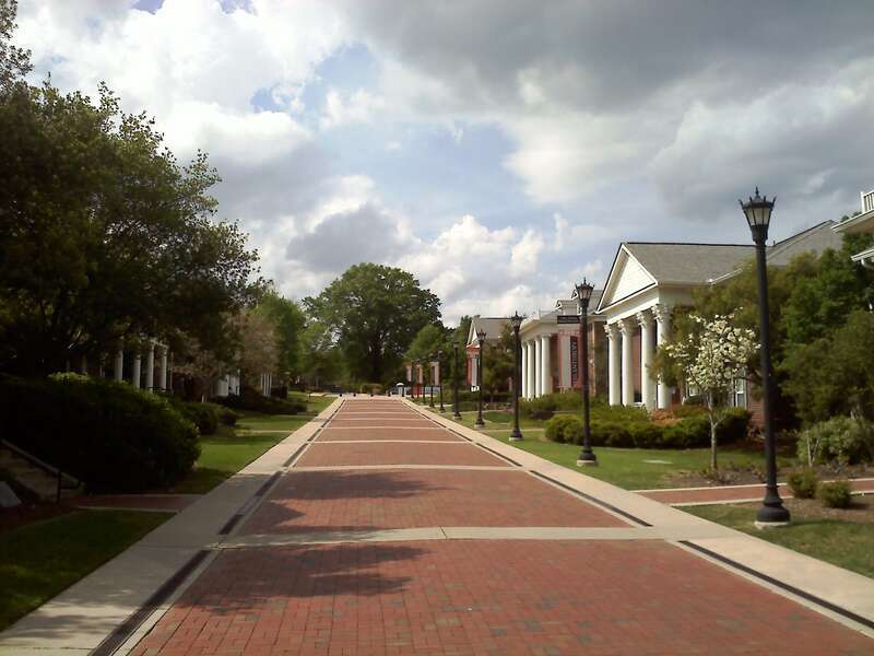 Mercer University's Greek Village in Macon, Georgia, United States.