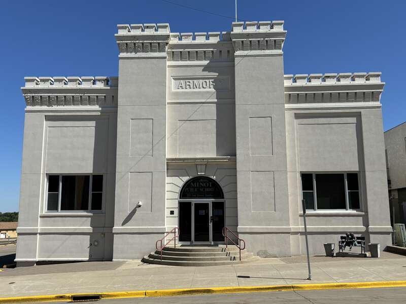 The former Minot Armory in Minot, North Dakota.