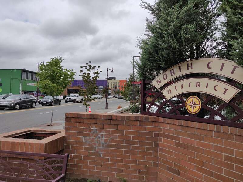 The commercial center of the North City neighborhood in Shoreline, WA