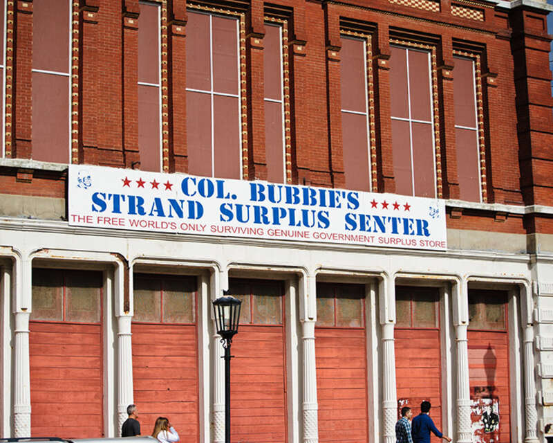 Col. Bubbie's is a Galveston institution. They sell military surplus from all over the world, including some Soviet era stuff. At one time they even had a surplus B-52 radar set in there. Bubbie himself died in 2009 or 2010, but his legacy lives on.