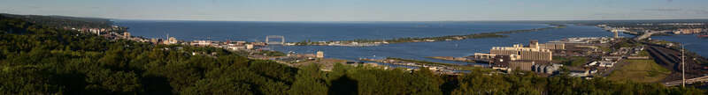 A panorama of Duluth from Enger Observation Tower.