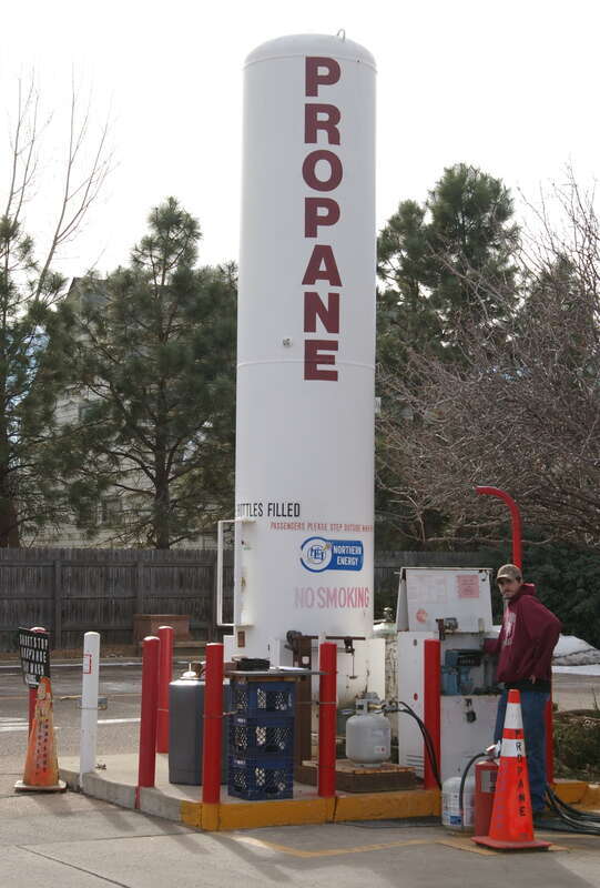 Filling a 20lb propane tank. Taken in Boulder, Colorado.