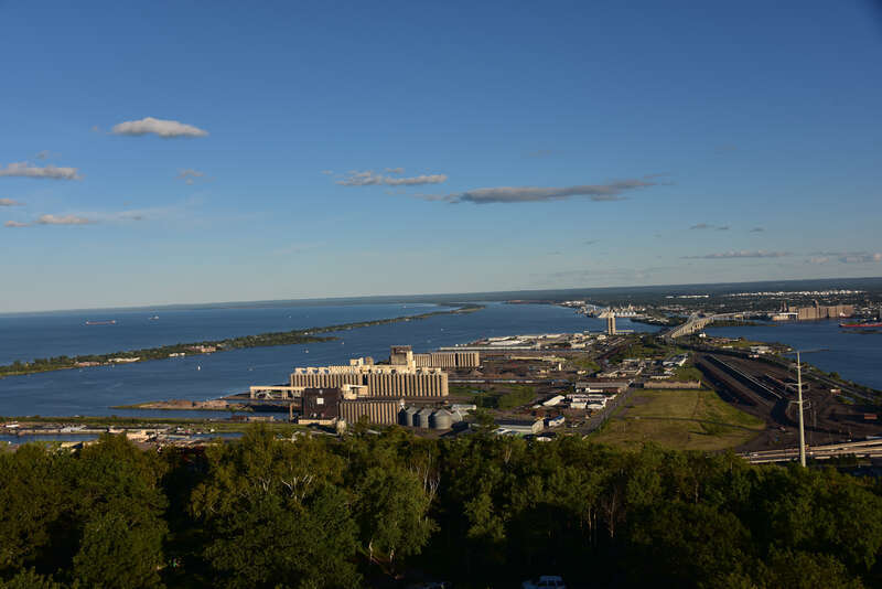 The Rice's Point area of Duluth as viewed from the Enger Observation Tower.