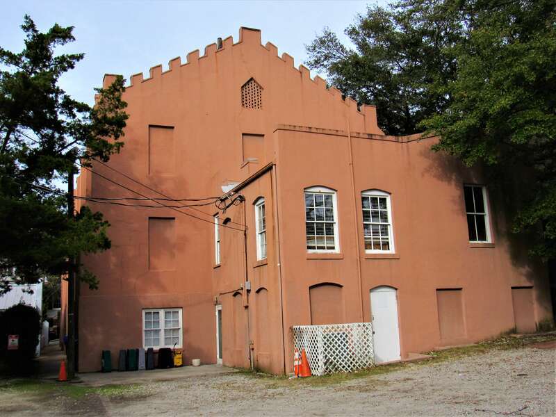 Rear elevation of Saint Thomas Preservation Hall in Wilmington, North Carolina.