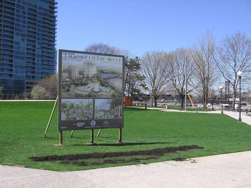 Scioto Mile and Bicentennial Park construction, Columbus, Ohio