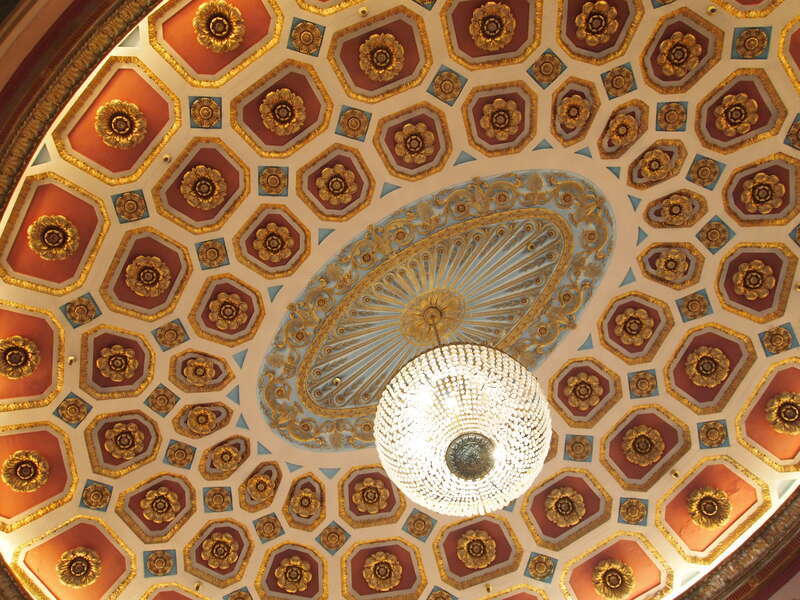Looking up in the lobby of the beautiful Strand Theatre in downtown Shreveport, the show is almost as dazzling as what you'll see inside this beautiful 1925 building, which is the official State Theatre of Louisiana.