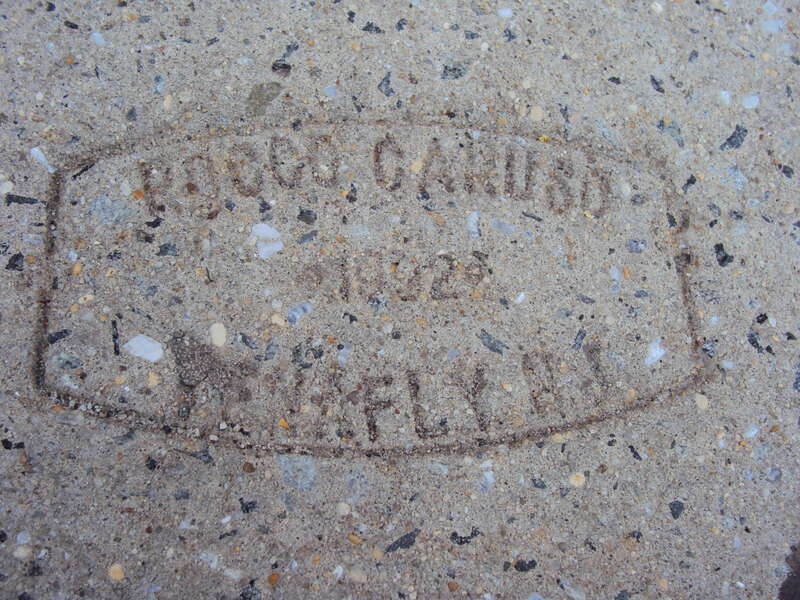 Sidewalk Marker outside of FedEx Kinko's in Suburban NJ