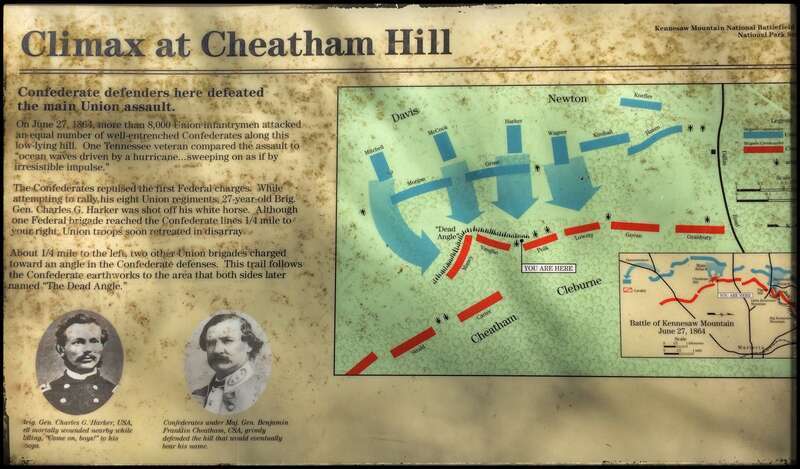 The National Park Service does an excellent job of displaying signs, photographs, history, etc. on many of their Civil War battlefields.