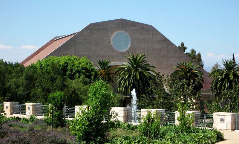 The Recreation Center of Soka University of America from a distance.