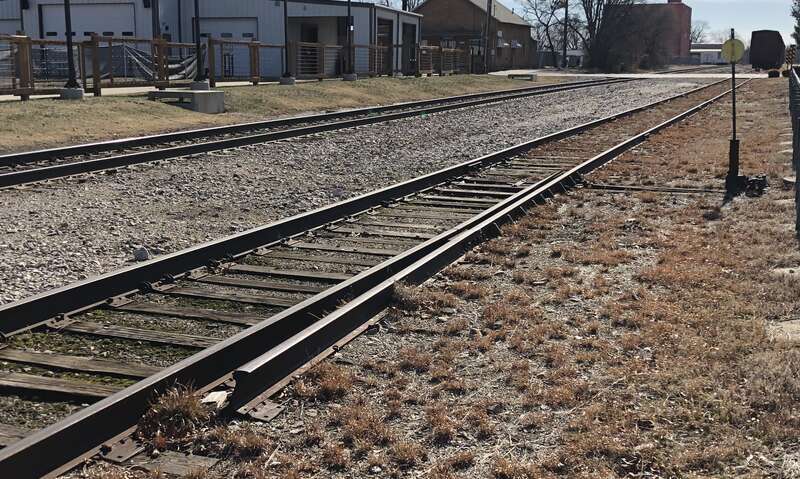 This derailed is a split-rail type, basically just a portion of a railroad &quot;Switch&quot;. It's intended to direct cars off the rails to prevent them from entering an area they should not (in this case, a road crossing).