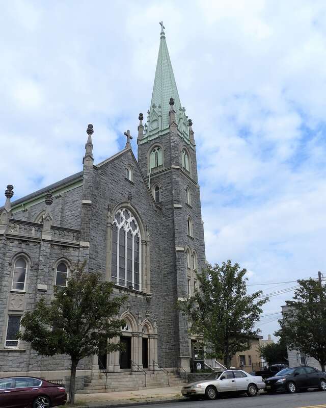 Looking north across JFK Boulevard at St Ann's