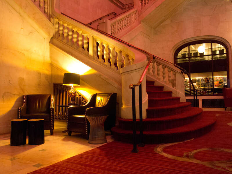 The renovated lobby of the Renaissance hotel.
