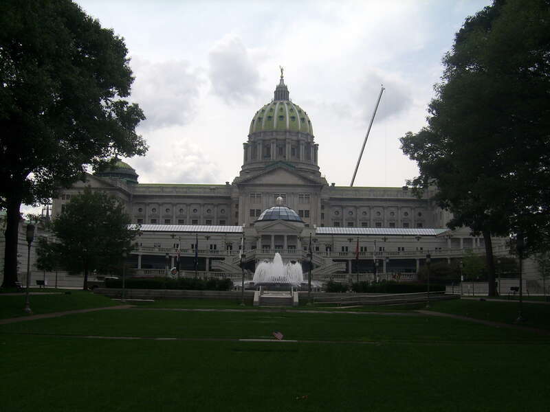 State Capitol, Harrisburg. Designed by architect Joseph Miller Huston and completed in 1902- 1906