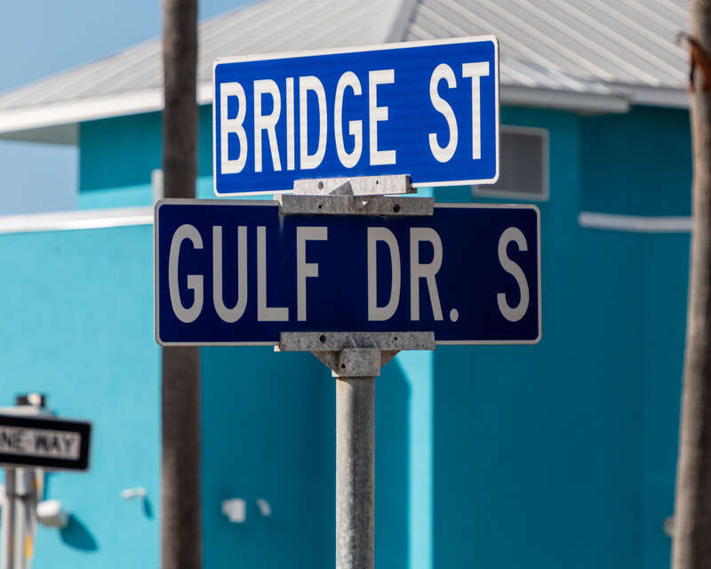 Street signs, Bradenton Beach, Florida.