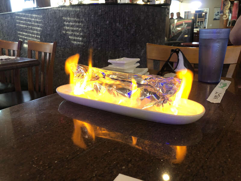 Tin Foil Baked Sushi