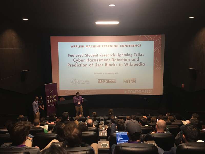 Arnab Sarkar, Charu Rawat, and Sameer Singh present meta:University of Virginia/Automatic Detection of Online Abuse at the 2019 Tom Tom Applied Machine Learning Conference