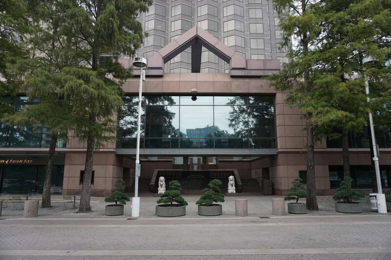 The exterior of the Trammell &amp;amp; Margaret Crow Collection of Asian Art in Dallas, Texas (United States).