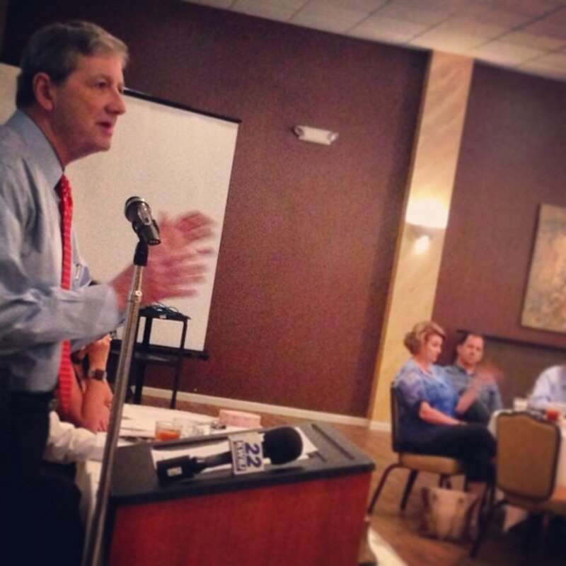 Treasurer Kennedy speaks to the Morgan City Rotary Club on #HB142 #LALege