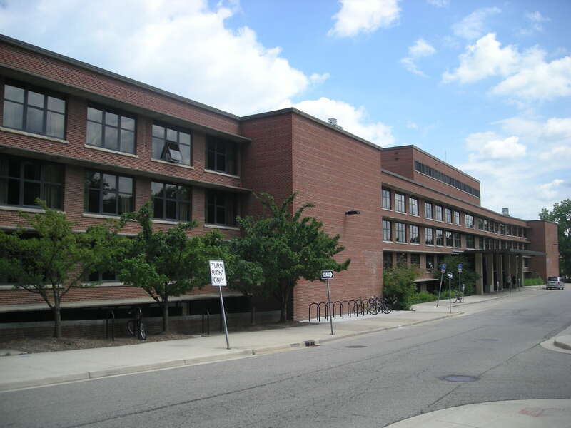 Mary Markley Hall on the central campus of the University of Michigan in Ann Arbor, Michigan (United States).