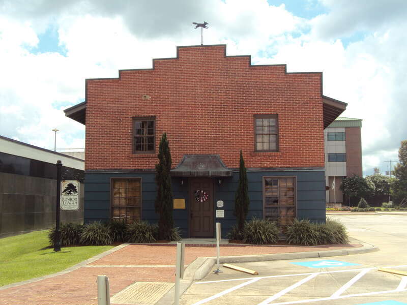 Waters Pierce Oil Company Stable Building in lake Charles, Louisiana. Listed on the National Register of Historic Places.