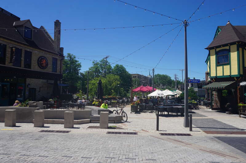 The Buckatabon and Café Hollander patio in Wauwatosa, Wisconsin (United States).