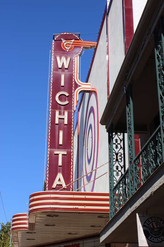 Wichita Opera House/Wichita Theater Performing Arts Center, built in 1908. Located at 925 Indiana Avenue, downtown Wichita Falls, Texas.