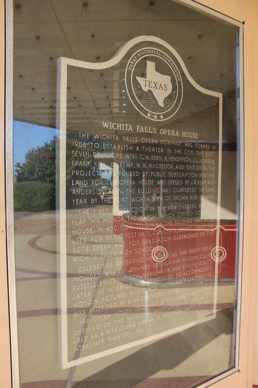 The Wichita Falls Opera Company was formed in 1908 to establish a theater in the city. The first seven directors were C. W. Bean, N. Henderson, J. L. Jackson, Frank Kell, J. A. Kemp, W. M. McGregor, and T. R. T. Orth. The project was funded by public