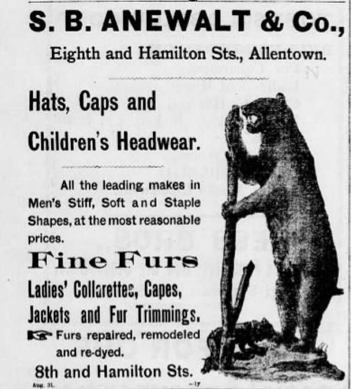 Samuel B Anewalt Co. Newspaper Ad