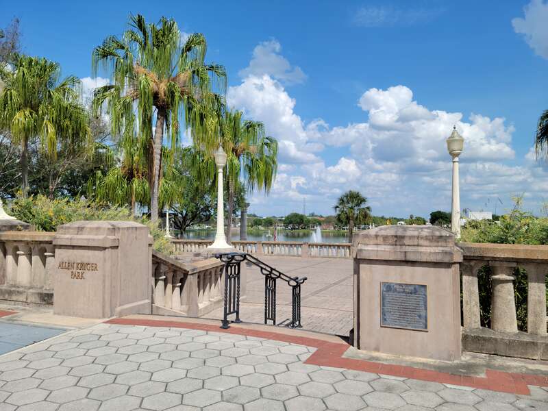 Allen Kryger Park is located in the Lake Mirror Complex in the City of Lakeland, Florida.